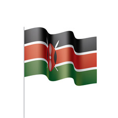 Kenya flag, vector illustration