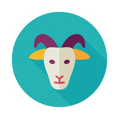 Goat vector icon. Animal head