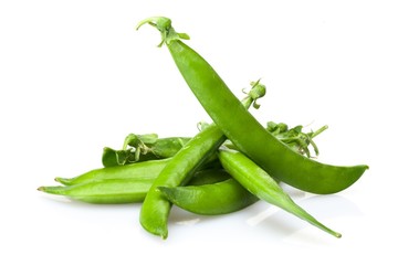 Green Pods on white