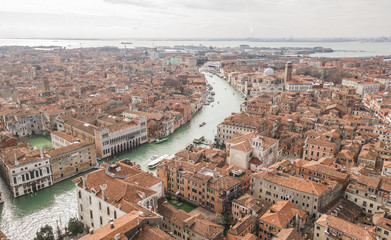 Obraz premium Aerial view of Venice and its Grand canal