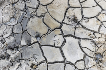 Texture of dried mud from mud volcanoes
