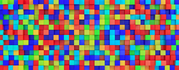 Random mosaic of cubes