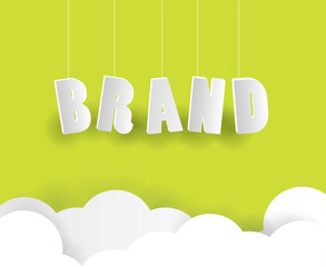 Creative Initial Brand Paper Art Design