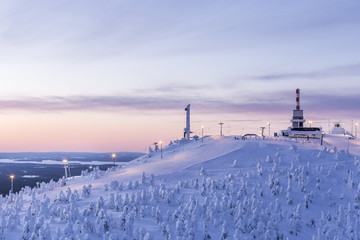 Fototapeta premium Ruka ski resort in Finland
