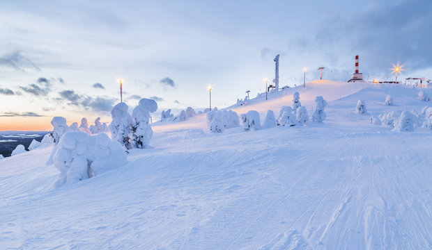 Ruka ski resort in Finland