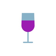 wine glass flat vector icon. Modern simple isolated sign. Pixel perfect vector  illustration for logo, website, mobile app and other designs