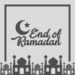 End of ramadan illustration