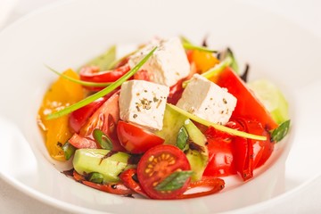 Fresh spring salad with vegetable