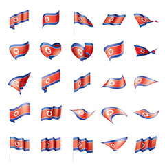 North Korea flag, vector illustration