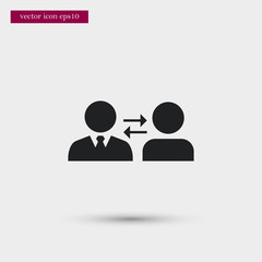 Teamwork icon. Simple HR element illustration. Office symbol design from business collection. Can be used in web and mobile.