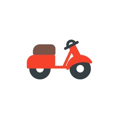 Obraz premium motorbike, bike flat vector icon. Modern simple isolated sign. Pixel perfect vector illustration for logo, website, mobile app and other designs