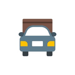 truck, delivery car flat vector icon. Modern simple isolated sign. Pixel perfect vector  illustration for logo, website, mobile app and other designs