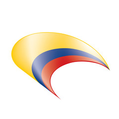 Colombia flag, vector illustration