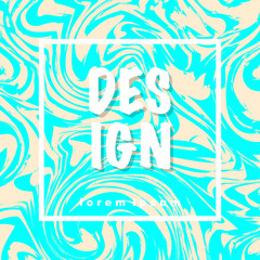 Obraz premium Abstract card with liquid lines marble effect