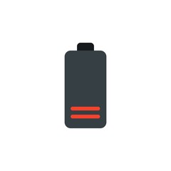 low phone battery low phone charge flat vector icon. Modern simple isolated sign. Pixel perfect vector  illustration for logo, website, mobile app and other designs