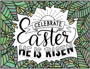 Easter vector lettering card.