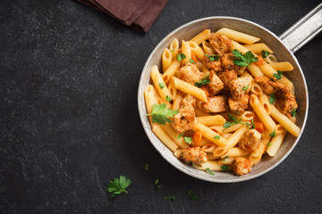 Penne pasta with chicken