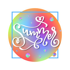 abstract colorful Summer lettering background