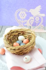 Easter table serving