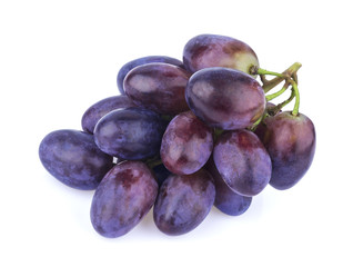 Black grape isolated on white background