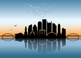 Pittsburgh skyline - Pennsylvania - obrazy, fototapety, plakaty