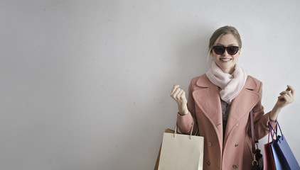 Smiling fashionable girl