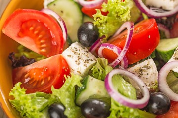 Fresh spring salad with vegetable