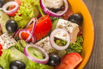 Fresh spring salad with vegetable
