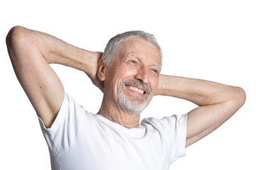 Obraz premium Portrait of senior man posing