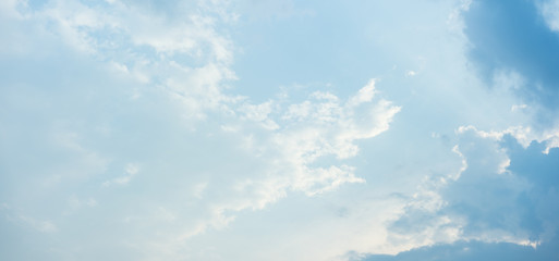 blue sky in the evening.