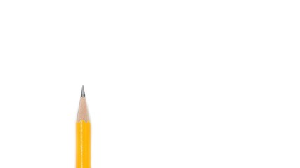 yellow pencil isolated on white background