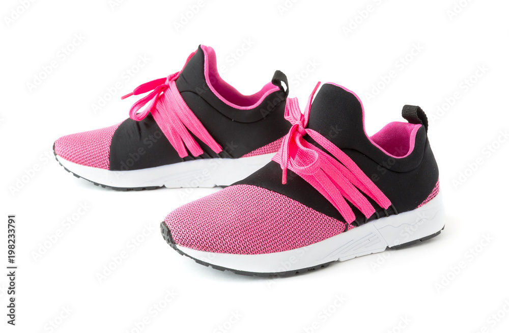 Wall mural isolated unisex modern style jogging shoes