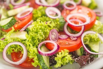 Fresh spring salad with vegetable