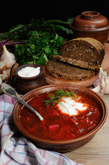Borsch - soup with beet
