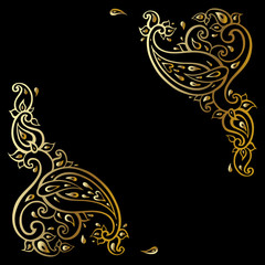 Paisley background. Hand Drawn ornament. Vector illustration