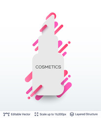 White badge lipstick silhouette sticker.