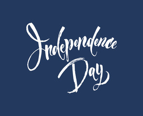 Independence day hand-drawn lettering