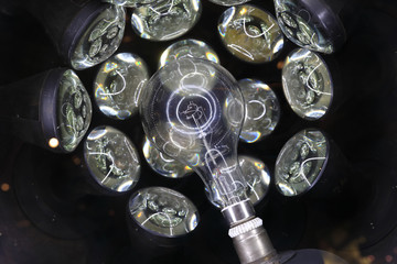 View of electric lamp