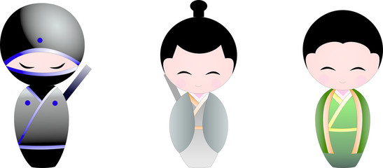 kokeshi dolls boys © DongHa