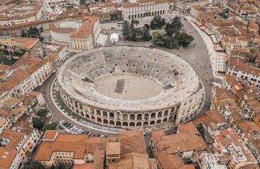Aerial view of Arena di Verona, Italy © a_medvedkov