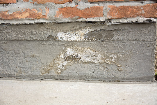 saltpeter on foundation, heavy damage