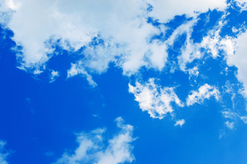 Blue sky with pure cloud as background