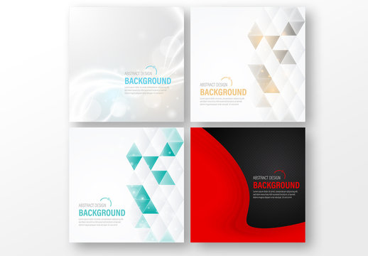 4 Abstract Background Social Media Post Layouts 