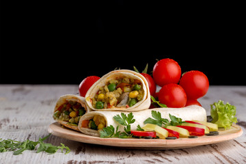 Homemade delicious burrito