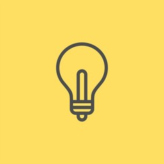 Bulb flat vector icon. Idea flat vector icon
