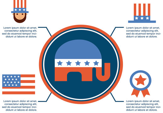 America-Themed Infographic Layout