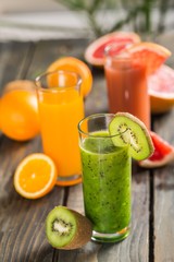 Colorful Fresh fruit Smoothie