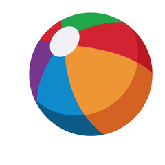 Beach ball isolated vector illustration graphic design