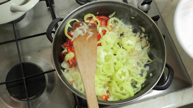 Cooking Vegetable Lecho