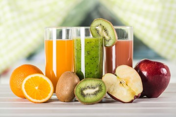 Colorful Fresh fruit Smoothie